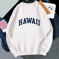 thumbnail image 2 of Long Sleeve Workout Tops for Women Fall Oversized Crew Neck Long-sleeved Bubble Off the Shoulder Drawstring Graphiprint Leisure Cotton Hoodies Pullover(White,S), 2 of 3