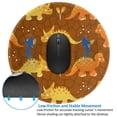 thumbnail image 4 of Disketp Dinosaurs And Leaves Small Mouse Pad 7.9x7.9 Inches,Washable Round Mousepad For Office Laptop Computer,Non-Slip Rubber Base Mouse Pads For Wireless Mouse, 4 of 8