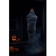 thumbnail image 4 of KINREX 72" Hanging Cocoon Corpse with LED Eyes – Scary Halloween Decoration for Indoor & Outdoor, 4 of 10