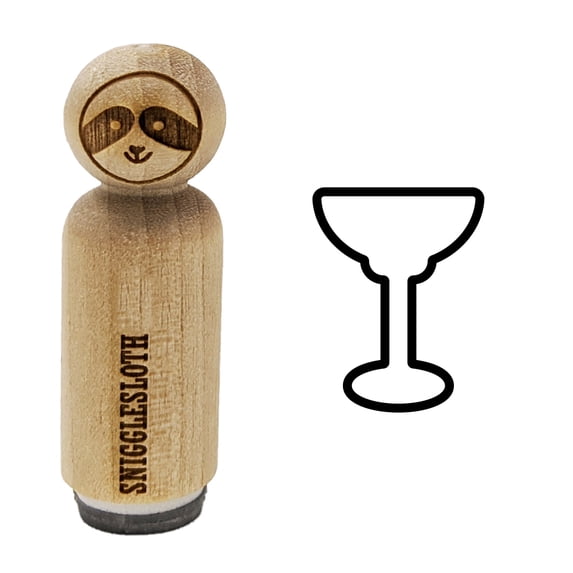Margarita Glass Outline Rubber Stamp for Scrapbooking Crafting Stamping - Medium 1 Inch