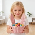 thumbnail image 5 of Bookk Easter With Handle Easter Rabbit Vine Weaving Picnic With Rabbit Ears Wicker Easter Egg Candy Suitable For Egg Party Easter, 5 of 5