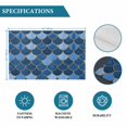 thumbnail image 6 of Blue Fish Scale Placemats Set of 12, Modern Geometric Ombre Abstract Moroccan Placemats for Dining Table, Place Mats for Kitchen Tabletop, Waterproof Wipeable Dining Table Mats Set, 6 of 9