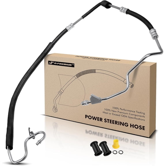 A-Premium Power Steering Pressure Hose Line Assembly Compatible with Ford Focus 2008 2009 2010, 2.0L, with O-ring, Pump to Rack/Gear