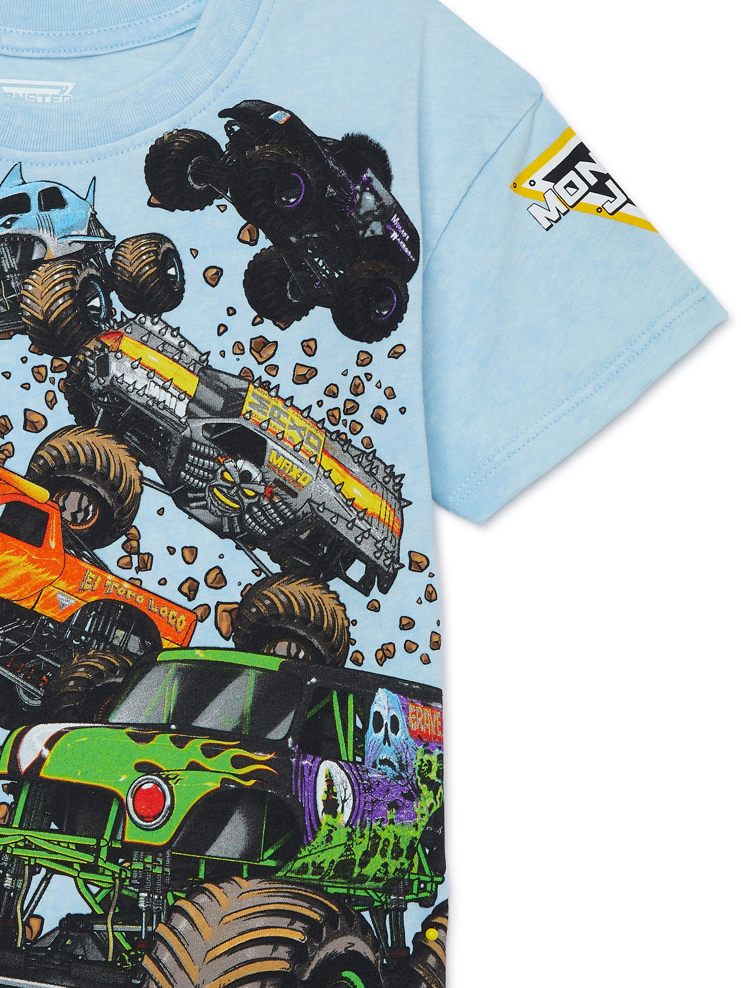 Monster Jam Toddler Graphic Crewneck Tee with Short Sleeves, Sizes 12M-5T