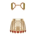 thumbnail image 2 of Aislor Mens Metallic Cupid Set Shiny Valentines Outfits Chest Harness with Slit Skirt Gold XL, 2 of 7
