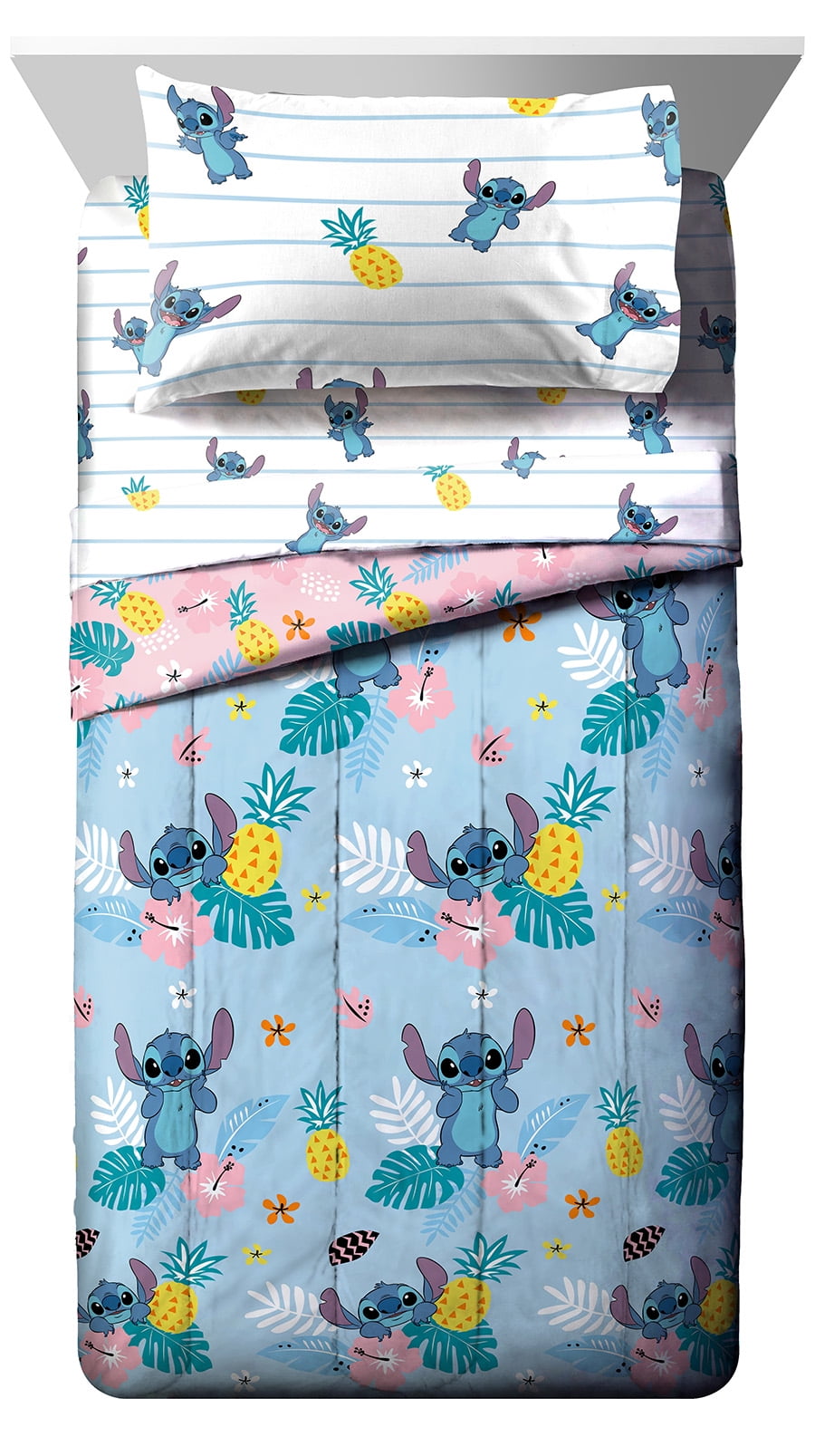 Stitch Lilo Kids Bedding Set 7 Piece Queen Girls Crib Nursery Bed in a Bag 