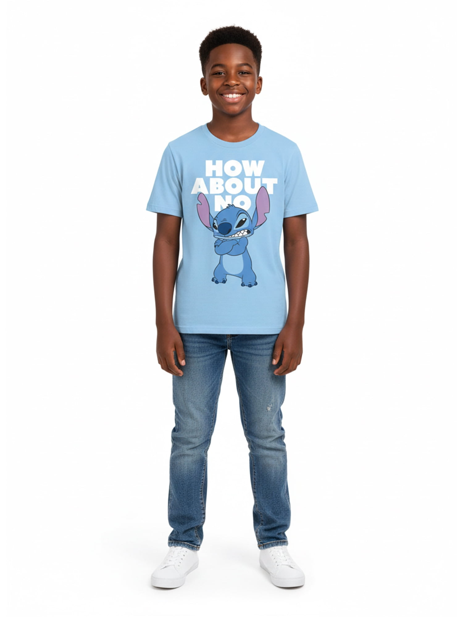 Lilo & Stitch, Boys' & Big Boys', How About No, Graphic T-Shirt, Sizes 4-18