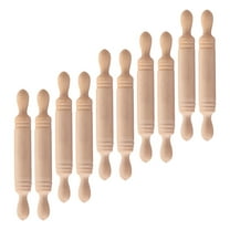 Sparsain Set of 10 Mini Wooden Rolling Pins for Dollhouse
