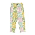 thumbnail image 4 of Xecao Daisies Flowers Women's Straight Lounge Pajama Pants: The Epitome of Relaxed Sleepwear, 4 of 9