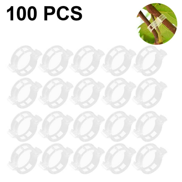 Apuakthei 100 clips de soporte para plantas, clips de soporte para jardín, clips de jardín, vid de uva, tomate, vid, verduras, plantas, clips de enrejado para crecer en posición vertical, hace que