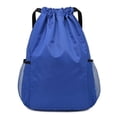 thumbnail image 5 of Mochila con bolsillo con cordón para hombre y mujer, mochila de gran capacidad con cordón para fitness y baloncesto, 5 of 5