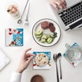 thumbnail image 1 of FMSHPON Merry Christmas Santa Claus Set of 8 Coaster for Drinks, Absorbent Ceramic Stone Coasters Cup Mat with Cork Base for Home Kitchen Room Coffee Table Bar Decor, 1 of 4