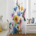 thumbnail image 6 of Hummingbird Sheer Curtains 45 Inches Long, Spring Farmhouse Oil Painting Sunflowers Light Filering Curtains, Breathable Simi Curtain Privacy Drapes for Kitchen Bathroom Small Window Treatment, 6 of 9