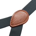 thumbnail image 3 of Buyless Fashion Leather End 2 Pack Suspenders for Men - 48" Elastic Adjustable Straps 1" - Y Shape - 5138-2-Gray, 3 of 7