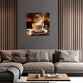 thumbnail image 5 of ZHONGYUTONG Coffee Canvas Wall Art Coffee Cup Bean Picture Kitchen Painting Dining Room Decor Artwork Framed (12.00" x 12.00"), 5 of 5
