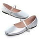 thumbnail image 5 of Zapatillas de ballet Stunner Stunner para mujer de piel plateada 39 (7), 5 of 7