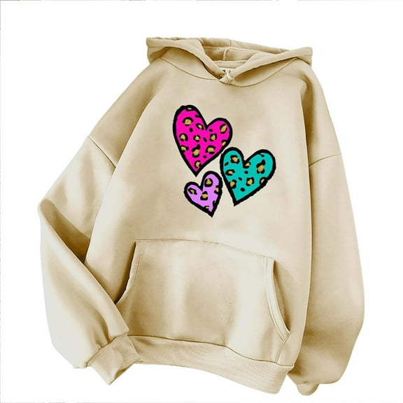 HomeGardon Womens Hoodie Graphic Hoodies for Women Women's Print Winter Hoodie Pullover Tops Long Sleeved Comfortable Sweatshirt,S-XXXL