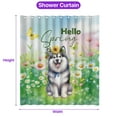 thumbnail image 5 of Alaskan Malamute Hello Spring Time Flower Floral Nature Shower Curtain Alaska Mal Dog Lovers Gifts Waterproof Bathroom Bathtub Curtain - 02031, 5 of 5