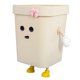 thumbnail image 1 of Countertop Trash Can Cartoon Waste Bin Lidless Wastebasket Office Use 12L Beige Standing Design 1Pack, 1 of 5