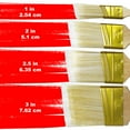 thumbnail image 4 of Ezzo Paint brushes Wood Handle Angled for Water or Oil Based Paints Set of 4, 4 of 7