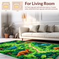 thumbnail image 2 of Ultra Soft Area Rug, Colorful Dino Track Scene, Non Slip, Stain Resistant, Washable Area Rugs for Living Room, Bedroom(Green, 6X9), 2 of 8