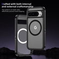 thumbnail image 7 of Dteck Magnetic Case for Google Pixel 9 Pro XL Compatible with Magsafe Dual Layer Military-Grade Protection Heavy Duty Shockproof Rugged Protective Cover for Google Pixel 9 Pro XL,Black+Clear, 7 of 7