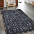 thumbnail image 3 of Mathematics Equations Area Rugs Collection 3'x5', Blackboard Math Numerical Geometric Non Slip Indoor Rectangle Throw Runner Rug Floor Mat Carpet for Living Room Dining Table Bedroom Nursery, 3 of 9