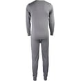 thumbnail image 3 of KNOCKER Men's Soft Fleece Thermal Underwear Set Grey, 3 of 3