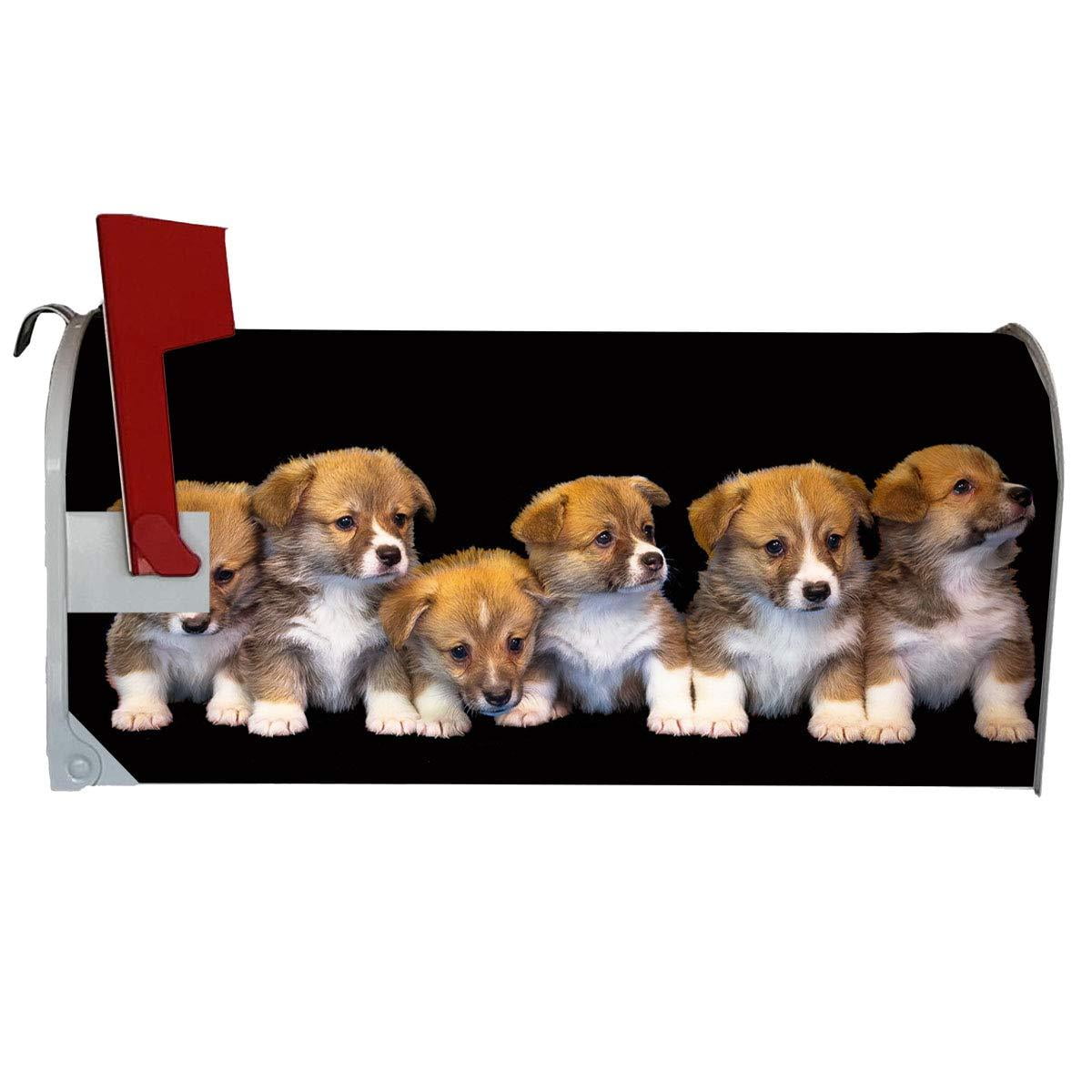Mailwrap Bringing Home Puppies Mail Box Wrap magnetic mailbox cover Standard 