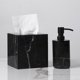 thumbnail image 2 of Juego de baño de lujo de mármol Silver Dragon: elegancia en blanco y negro con brillo suave, fácil limpieza, accesorios de baño, accesorios de baño, 2 of 6