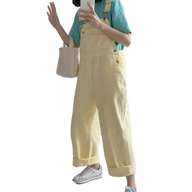 Pantalones Cargo Pantalon Con Pechera Para Mujer Mono Con Pechera