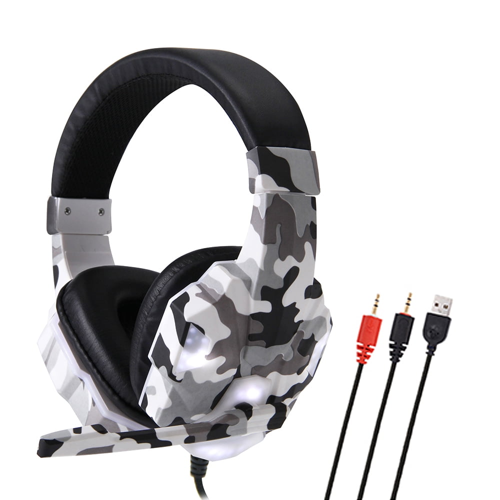 SY830MV Gaming Headset 3.5mm Wired Over Ear Headphones Noise Canceling ...