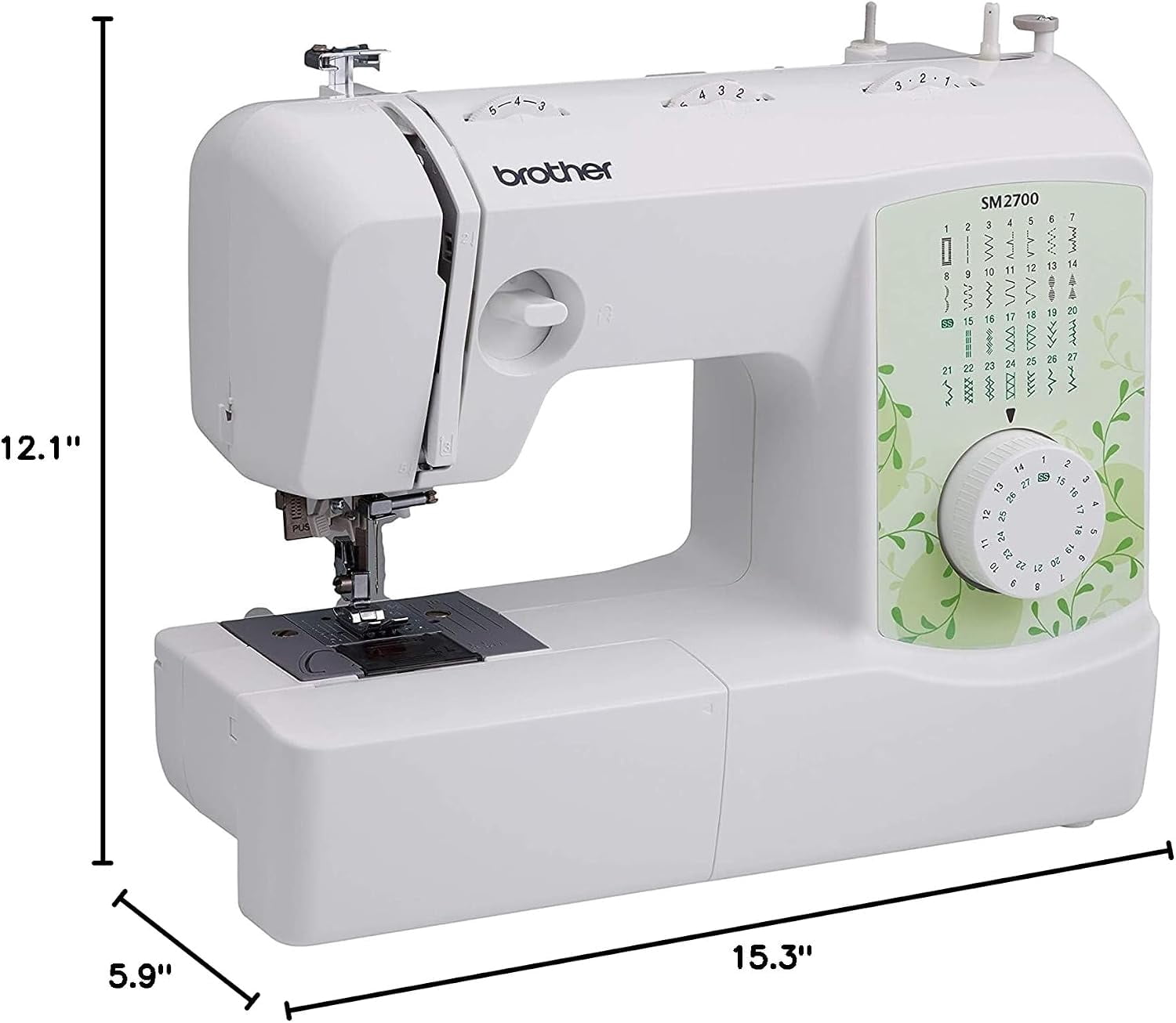 Brother SM2700 27-Stitch Free Arm Sewing Machine, SASC706 Pacesetter Thread Pack, and SA520 Water Soluble Stabilizer