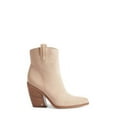 thumbnail image 3 of Sam Edelman Agnes Sesame Stacked Heel Pointed Toe Pull On Ankle Western Boots (Sesame, 6), 3 of 3