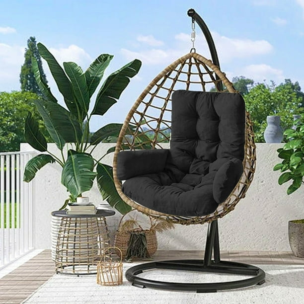 Cojín de cesta grueso y agrandado, cojín para columpios individuales, cojín para sofá, cojín de tela para silla colgante doméstica, cojín para silla de cuna para interior y exterior, cojín reclinable
