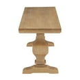 thumbnail image 7 of Linon Larson Solid Pine Wood Double Pedestal Bench in Rustic Honey Brown, 7 of 7