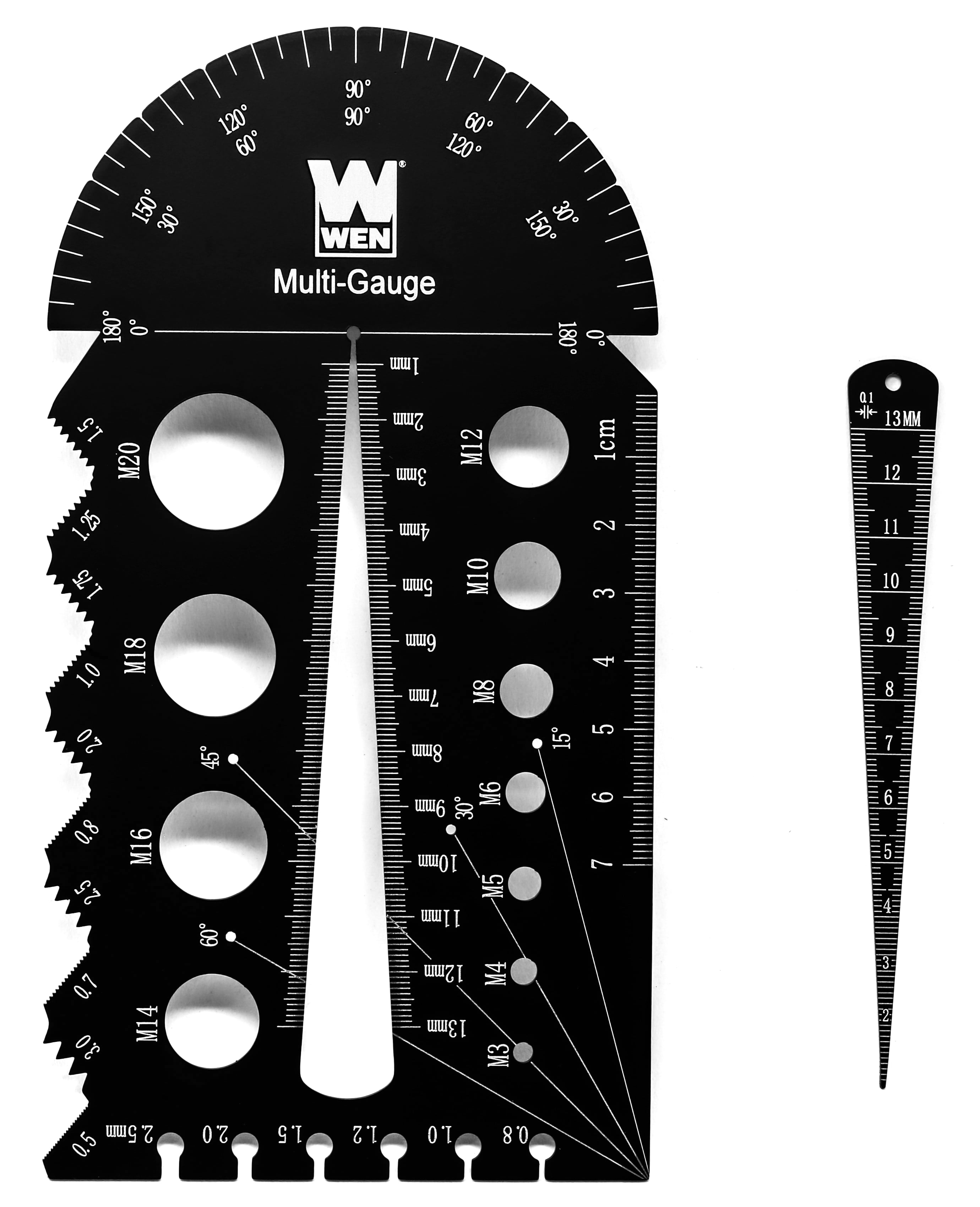 WEN Metric and Imperial Metal Thread Pitch Multi-Gauge with Carrying Case, Two Pack