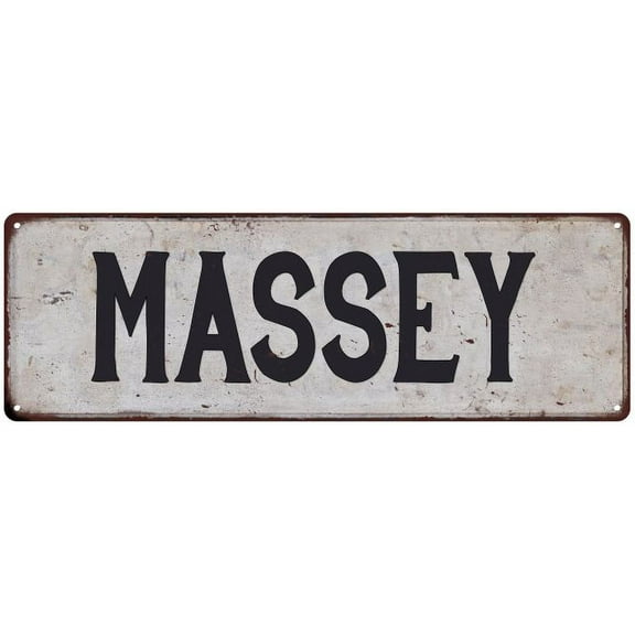 MASSEY Vintage Look Rustic Chic Metal Sign 8x24 108240036516