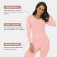 thumbnail image 2 of MISS COCOLI Thermal Underwear for Women Long Underwear Sets Crew Neck Thin Base Layers Sets, 2 of 6