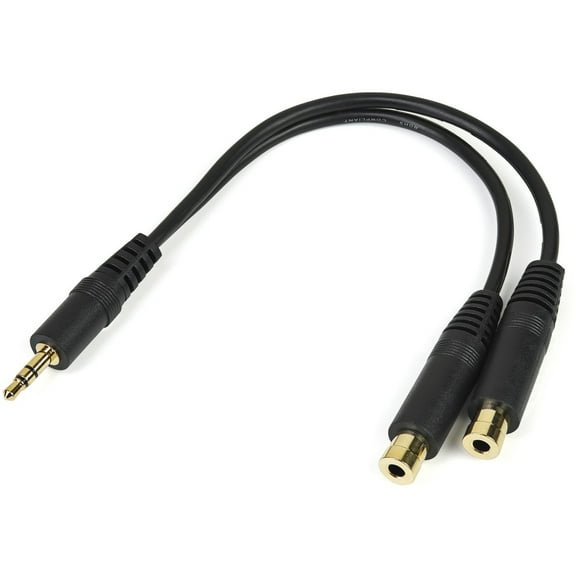 StarTech 6in Stereo Splitter Cable - 3.5mm Male to 2x 3.5mm Female
