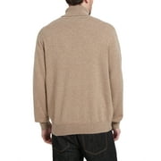 Kallspin Mens Turtleneck Sweaters Wool Blend Lightweight Pullover Sweaters(Coffee,Medium)