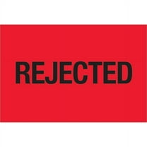 Tape Logic DL1135 2 x 3 in. - Rejected Fluorescent Red Labels - Roll of 500