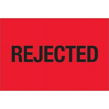 Tape Logic DL1135 2 x 3 in. - Rejected Fluorescent Red Labels - Roll of 500