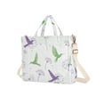 thumbnail image 7 of FORMRS Womens Corduroy Tote Bag Crossbody Shoulder Handbag with Pocket, Purple Birds, 7 of 7