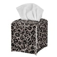 thumbnail image 7 of ZUXONGSY Leopard Print Square Tissue Box Covers PU Leather Tissue Cube Box Cover Modern Decorative Tissue Box Organizer Easy to Clean Tissue Box for Car Home Bathroom, 7 of 7