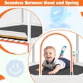 thumbnail image 6 of 60" Mini Trampoline for Kids with Safety Enclosure Net, SHINPT Indoor & Outdoor Trampoline with Adjustable Gymnastics Bars and Rust-Resistant Steel Frame, Small Trampoline for Boys & Girls, 6 of 9