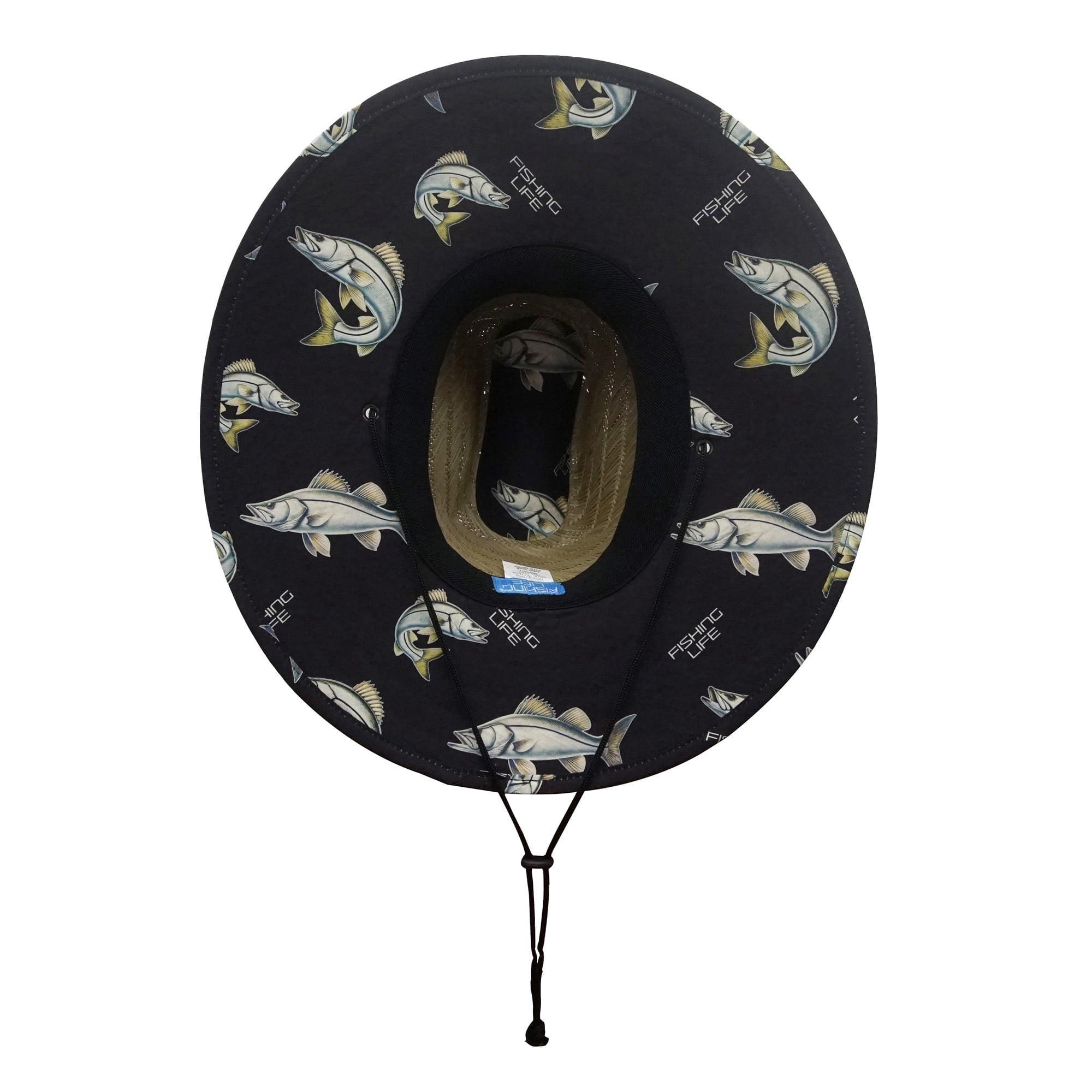 Fishing Life Snook Hat Straw Lifeguard Hat - Adult Unisex