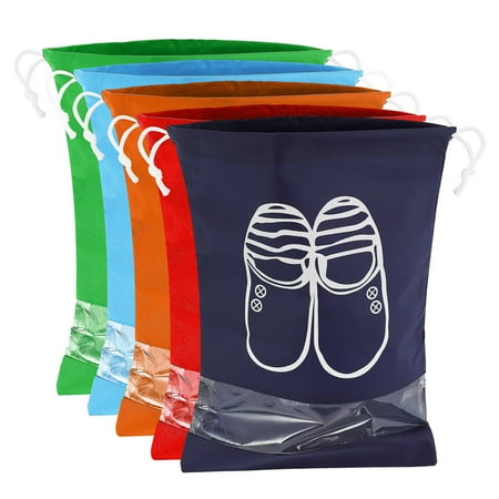 

5 PCS Travel Shoes Bag Finishing Bag Anti-Dust Shoes Storage Bag Pouch (L)