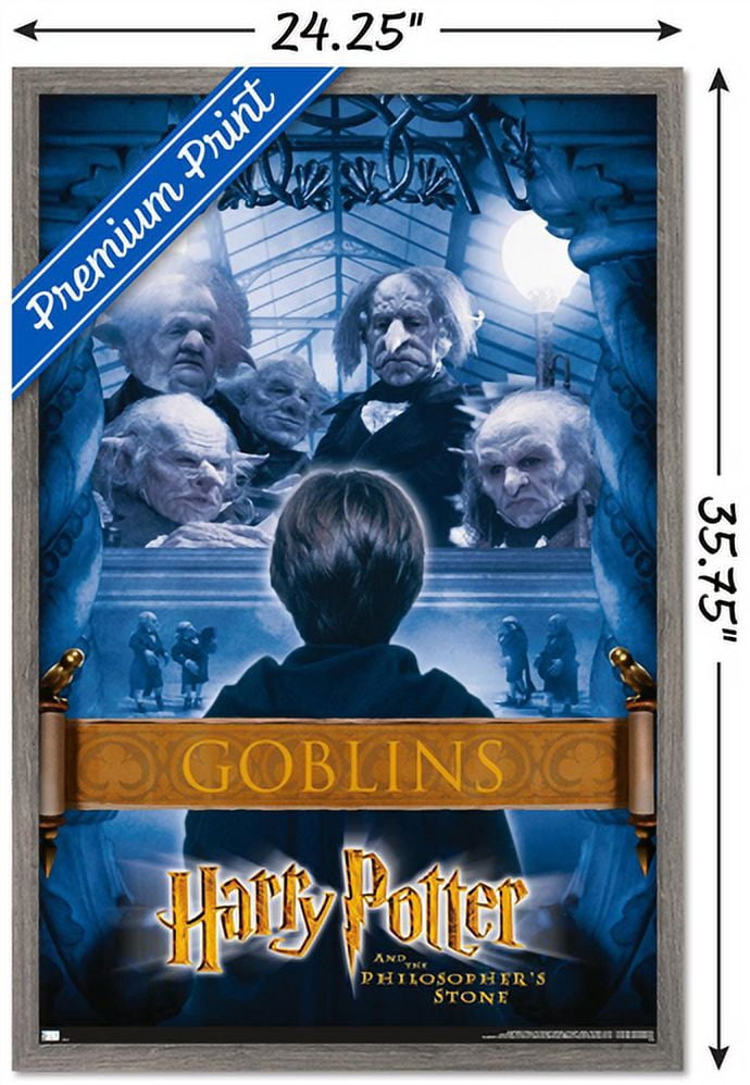 Harry Potter and the Philosopher's Stone - Bankers Wall Poster, 22.375" x 34", Framed