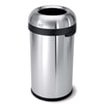 thumbnail image 1 of simplehuman 60 Liter / 16 Gallon Bullet Open Top Trash Can, Commercial Grade Heavy Gauge, Brushed Stainless Steel, 1 of 7